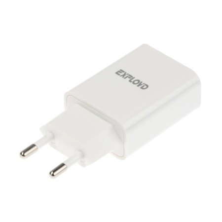 EXPLOYD EX-Z-1425, 2 USB, 2.4 A, Type-C cable, 1 m, white.-3