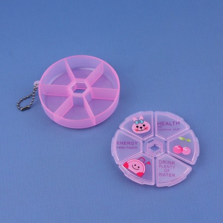 Air man, with a chain, d = 8 × 2 cm, 6 sections, pink color-2