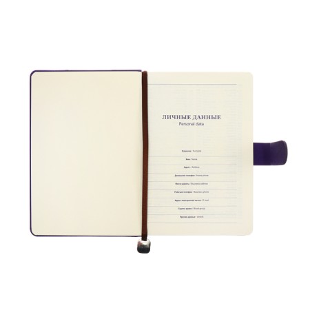 The diary of a non -section A5, 140l, cage, K/deputy, with a pen, in gift. box., purple-8