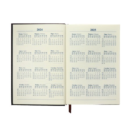 The diary is semi -dated, A5, 192 sheets, ruler, leatherette cover, Golden cut "Crocodile", black-6