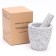 A mortar with a pestle made of stone is large, 400 ml, gray, in the box