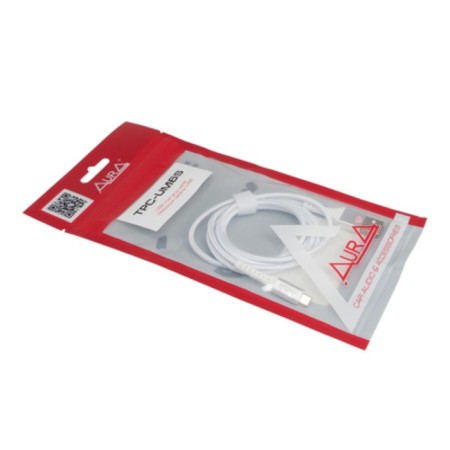 Aura TPC-UM6S MicroUSB charging cable, silver 1.2 meters-1