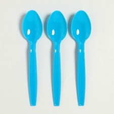 Tablespoons plastic, 6 pcs., Blue color