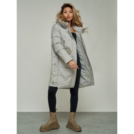 Coat insulated winter female, size 52, color gray-15