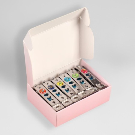 Kusachki - Mesipser manicure, with a file, 5.5 cm, packing 12 pcs in a box, Mix drawing-3