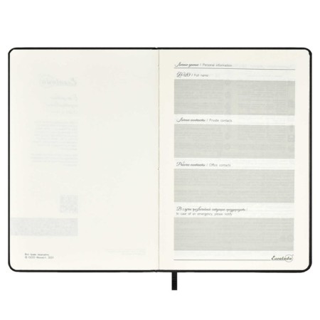 Diary of Leduced A5, 124 Escalada sheets, solid binding, artificial leather "SOFT-Tach", stamping foil of congrekes, white offset 70 g/m2, 120 g/m2-5
