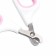 Coger scissors with soft handles, hole 8 mm, white-pink