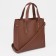 Bag Women's Tout with zipper, brown color