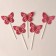 Set for decoration "Brilling butterflies", set of 5 pcs., Pink color