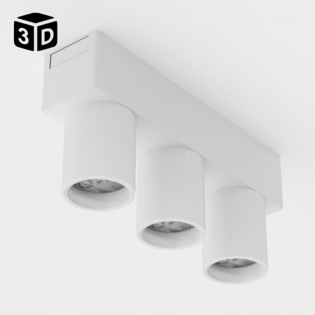 TRUKOL LOMK ULTRA "Three barrels" LED 6W 3000K-5700k CRI90 White 12.2x2.6x5.5 cm-8