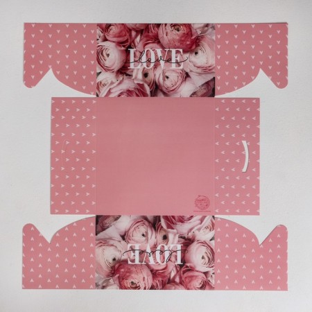 Capcake box, confectionery packaging, 4 cells "Love", 16 x 16 x 10 cm-3