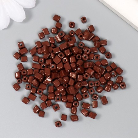 Cube glass 4x4 mm "brightness. Chocolate" set 20 grams-1
