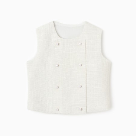WHITE for Girls, Minaku: Party Dress, white color, height 122 cm