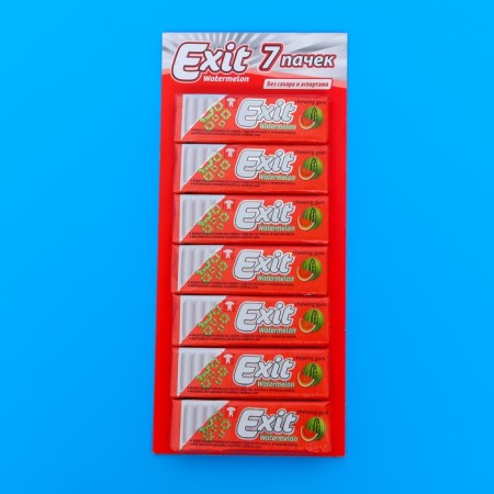 Chewing gum Exit without sugar with watermelon, 7 dragees in a pack, spike, 94.5 g