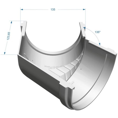 Corner element 135 ° Döcke premium chocolate-1