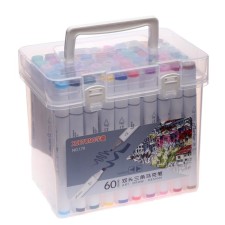Set of markers for sketching bilateral 60 pieces/60 colors