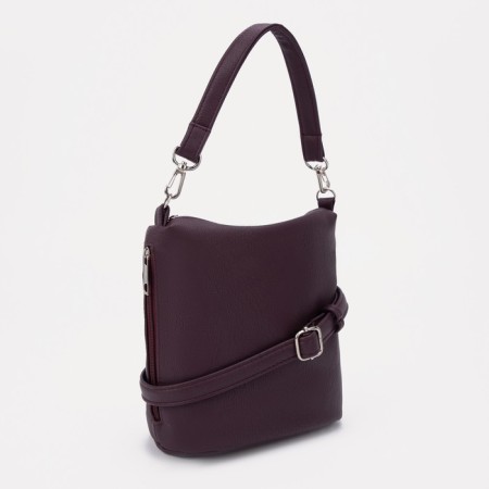 Сумка-мешок Miss Bag на молнии, цвет бордовый-1
