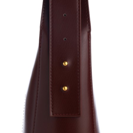 Women's bag on the Textura screw castle, small size, brown color-5