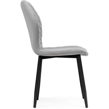 Sophie Metal/velor, Black/Gray chair 46x54x88 cm-2