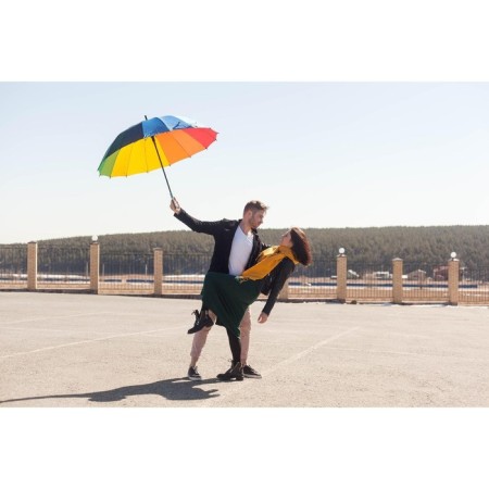 Umbrella - a semiautomatic “rainbow” cane, Eponge, 16 knitting needles, r = 61 cm, multi -colored-7