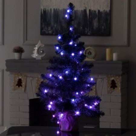 Smart garland "thread" 5 m Rosa, IP20, silver thread, 50 LED, control from the application, glow RGB, USB-5