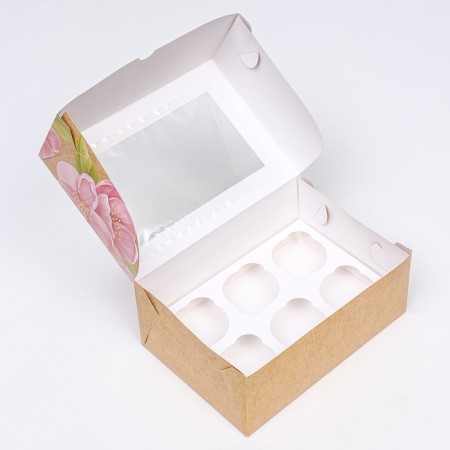 Packaging for 6 cupcakes with a window, "best in the world", 25 x 17 x 10 cm-4