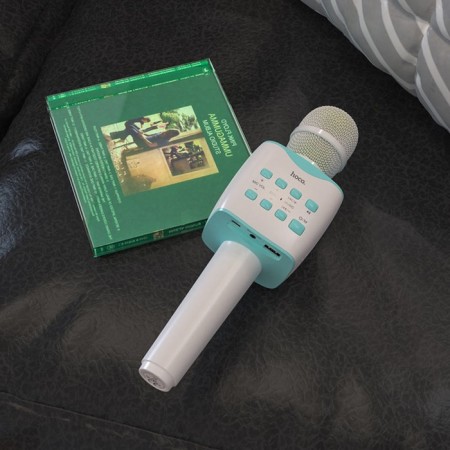 Microphone for Karaoke Hoco BK5, 5 W, 1200 mAh, BT5.0, Microsd, USB, Voice Correction, Blue 960393-4