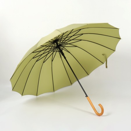 Umbrella - a semiautomatic “pastel” cane, 16 knitting needles, r = 52 cm, green color-2