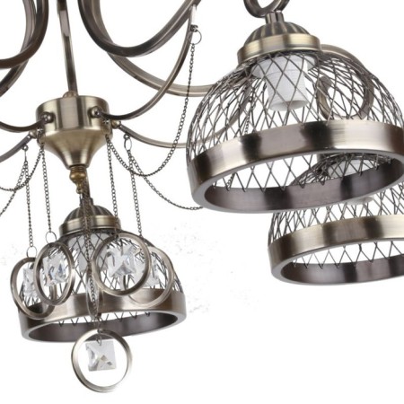 Ceiling chandelier Lori 5XE27 60W, size 64x64x39 cm, color antique bronze-1