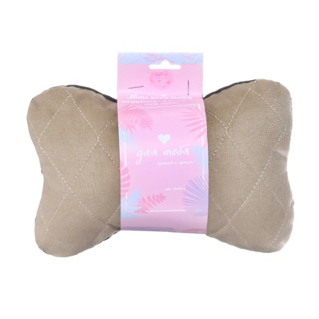 Car gift, a bone, on a headrest, "for you", velor, beige, 16 x 24 cm-6