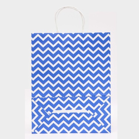 Craft package, blue, "broken lines", 33 x 26 x 12 cm-2