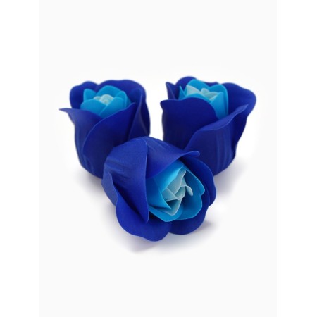 A set of soap roses in a box is 8 pieces, turquoise-white with a bunny-6