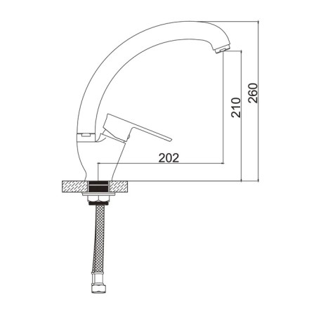 ACCOONA A4064 kitchen mixer, single -leaf, chrome-3