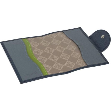 Gift set: cover for passport and key holder, blue color-2
