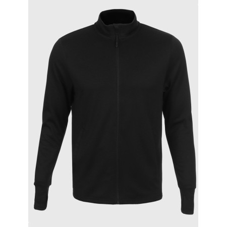 Long -line male Resport, on a zipper, p. 48, the color is black, basic, with a long sleeve-11