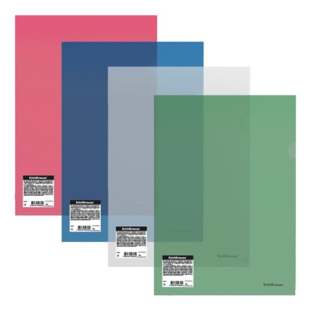 A4, 160 μm folder, Erichkrause Glossy Classic, translucent, mix