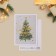 Watercolor card "Christmas tree", embossing, 11.8 x 16.4 cm, new year
