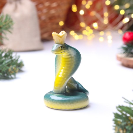 Souvenir "Cobra with the Crown", Gzhel, Color