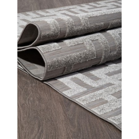 Rectangular carpet Merinos Sigma, size 80x150 cm, color Brown-Gray-2