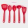 A set of kitchen utensils of the “Point”, 5 objects, the color of the red