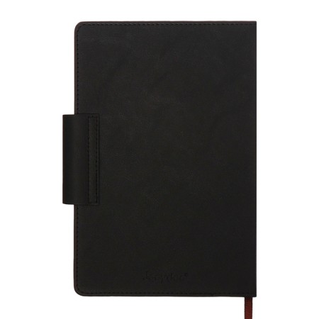 The diary is notathered, A5, 140l, cage, region, on the button, black/gray-12