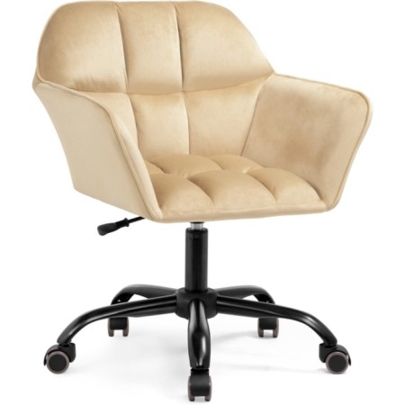Computer chair Anco Plastic/velor, black/beige 63x60x77 cm