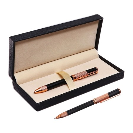 Handle Gift ball in the leatherette case rotary style Black/copper