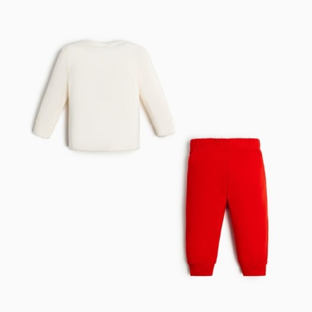 Set: jumper and pants crumb I am "New Year's animals", height 80-86 cm, red/white color-7