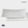 Porcelain dish for submitting Magistro "Blanche. Square ", d = 21 cm, white color