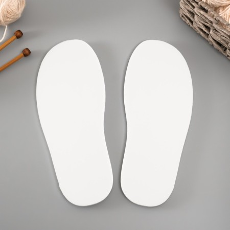Sole for knitting shoes "Eva" Size "41", thickness 7 (± 0.5) mm, white