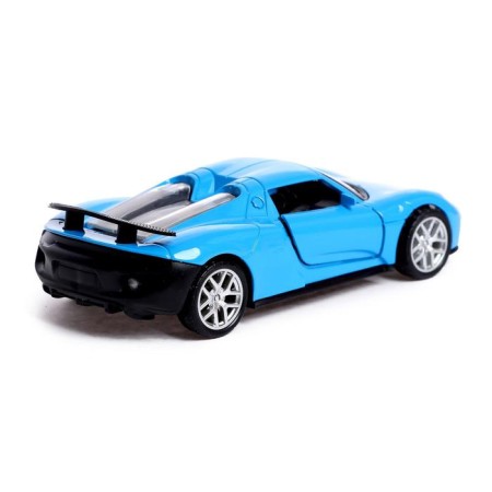 Metal machine "Hypercar", 1:32, inertia, doors open, blue color-2