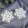 Christmas tree decoration "White Snowflake" (set 2 pcs) D-9.5 cm