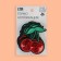 Thermal appliance "cherries", with sequins, 7.6 × 6.6 cm, red color