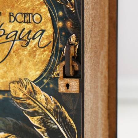 Шкатулка-книга "От всего сердца" 14х12х5 см-3